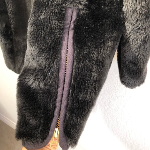 J. Crew Zip Up Teddy Coat Black Plush Sz XXL - Picture 5 of 7